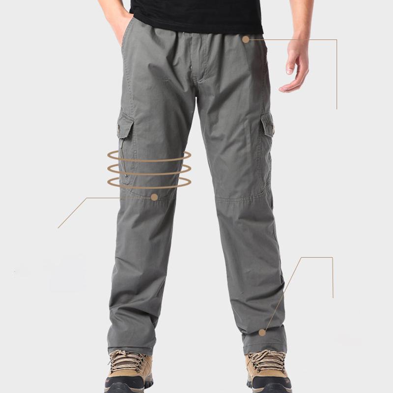 Herren Cargohose Lässig Locker Tasche Lange Hose Herren Jogginghose