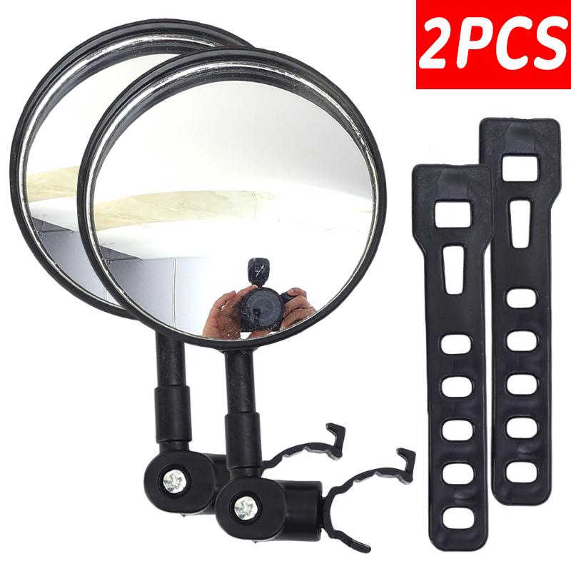 1/2PCS Motorcycle Strap Rearview Mirror Electric Scooters Motorbike Bicycle Extended Rear Reflector Back Mirror Riding Equipment