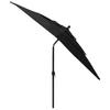 2.5 x 2.5 m Black Triple Layer Sun Umbrella with Aluminum Pole