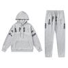 Streetwear Hooded Sweatshirt Set Loose Fit Embroidery Winter Casual Top Youth