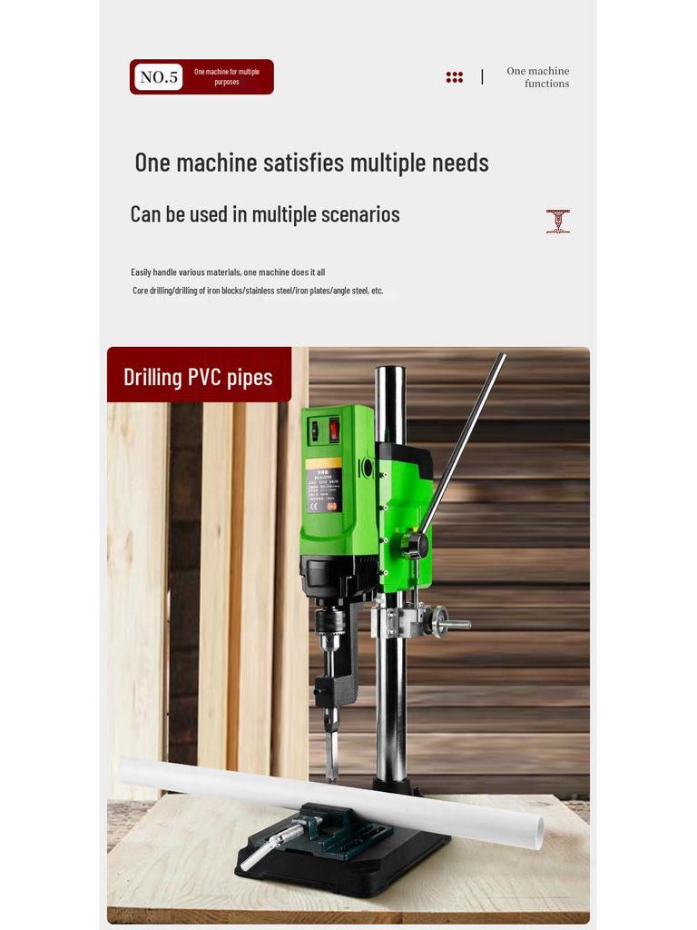 Woodworking Mortiser & Tenon Machine with Square Hole Drill Bit for Solid Wood