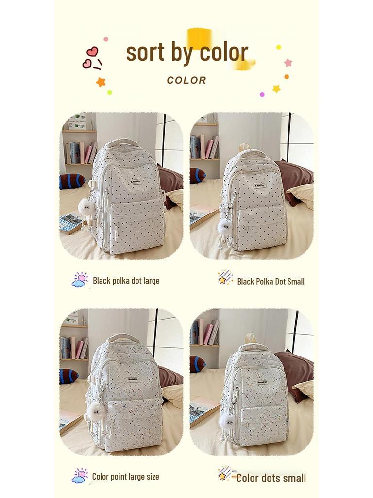 Damen Rucksack im schlichten pastoralen Stil: Ideal für Campus, Reisen und Studenten - Große Kapazität für Junior High, High School und College.