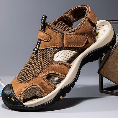 38-48 Summer Men's Leather  Large Size Sandals  Men's Fashion Outdoor Casual Non-Slip Beach Sandals
