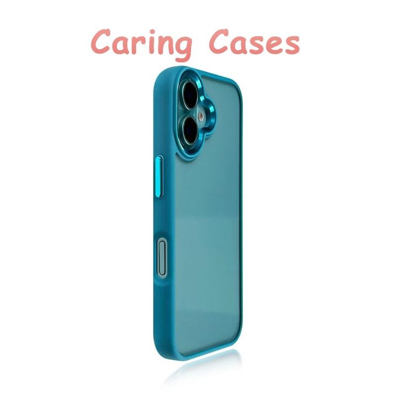 

For iPhone 17 Pro Max Case Bronze Clear Acrylic Bumper Shockproof Compatible with iPhone 16 15 14 13 12 11 iPhone 16 Pro Max море синього кольору