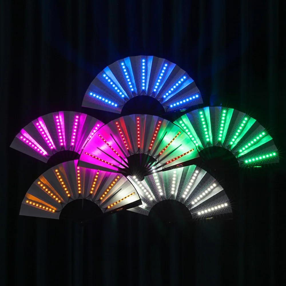 Colorful Club Dancing Lights Fan Handmade Glowing Hand Fan  Easter Gift Duck