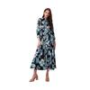 Summer Fashion Casual Floral Print Elastic Waist Dress for Women European & American Crossborder Independent Station