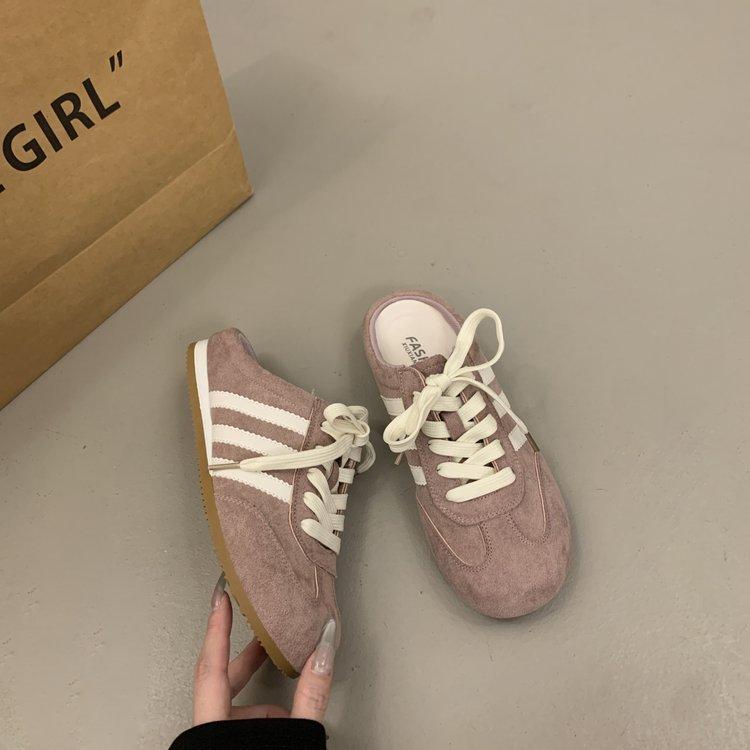 

Сумка с плоским дном женские полушлепанцы лето новая уличная обувь одна педаль ленивая обувь женская 40 розовый