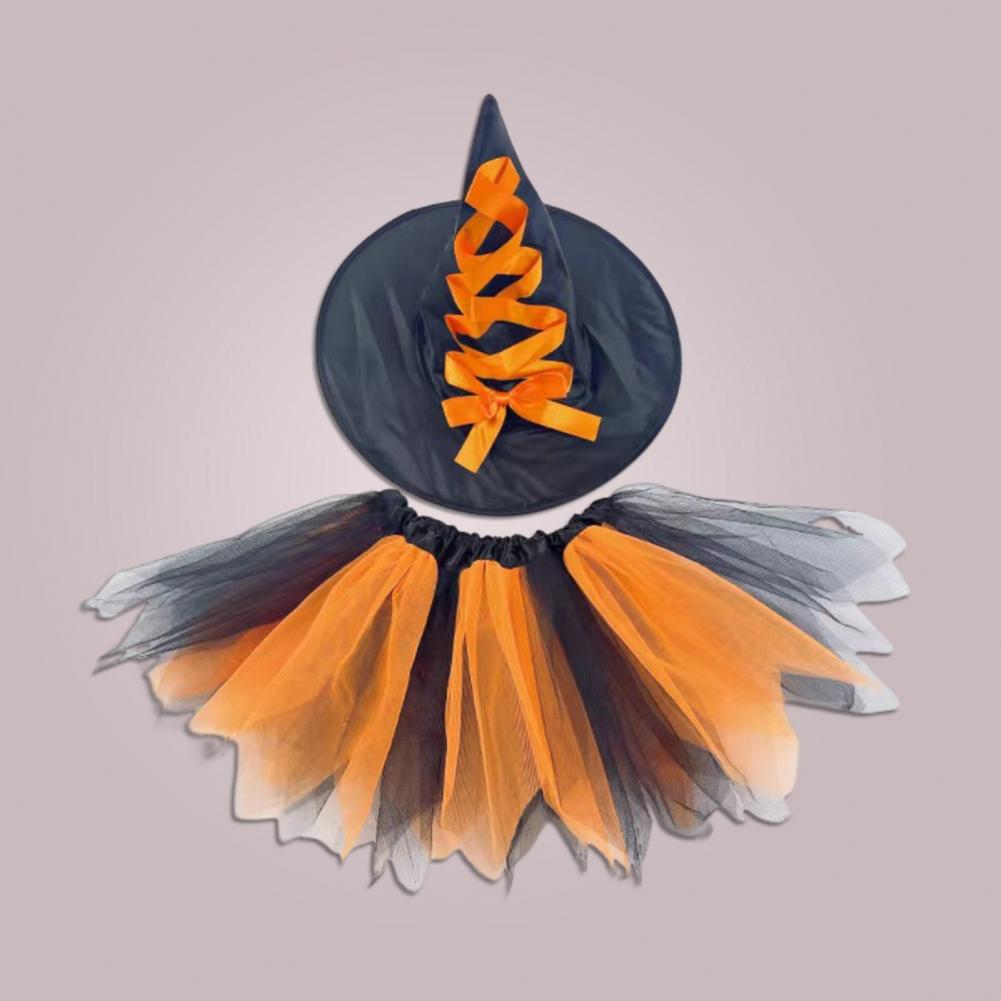 Colorful Skirt Hat Set Chiffon Skirts Hat Set for Adults Kids Gauze Tulle Ballet Skirt with Pleated Fluffy Ruffles for Women