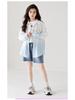 Girls' Trendy Gradient Long-Sleeve Cotton Shirt - Spring/Summer 2025, Medium/Large, Lapel Cardigan, Parent-Child Matching.
