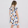 Children's Flying Sleeve Round Neck Summer A-Line Casual Holiday Floral Print Loose Dress