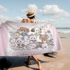 Cute Cat Mikko I-illustrations Microfiber Beach Towel Absorbent Quick dry Soft Yoga Swimming Resort Mountain Climbing Towel