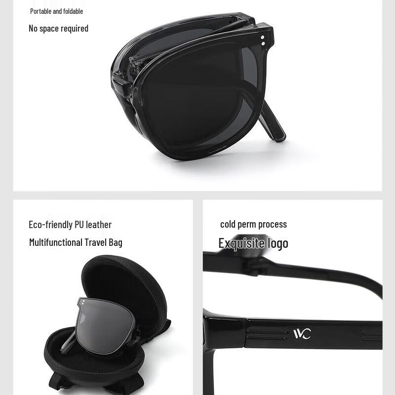 VVC Women's Folding UV Protection Sunglasses (Random color shipping)
