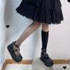 Fashion Gothic & Sweet Lolita Platform Heels | Heart - Buckle T - Strap Chunky Loafers for Lo - Girls