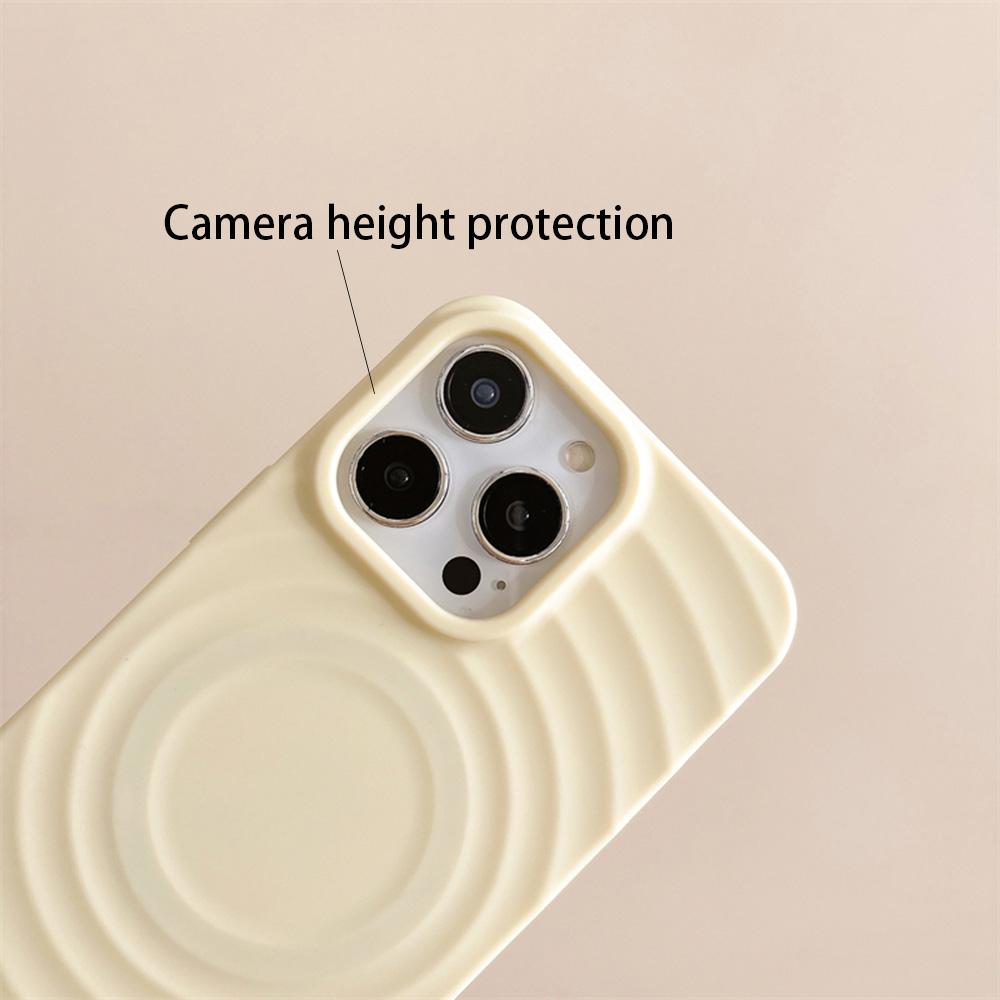 Cute 3D Water Ripple Magsafe Phone Case For iPhone 16 15 14 13 12 11 Pro Max Plus Magsafe Magnetic Wireless Charge Cover New