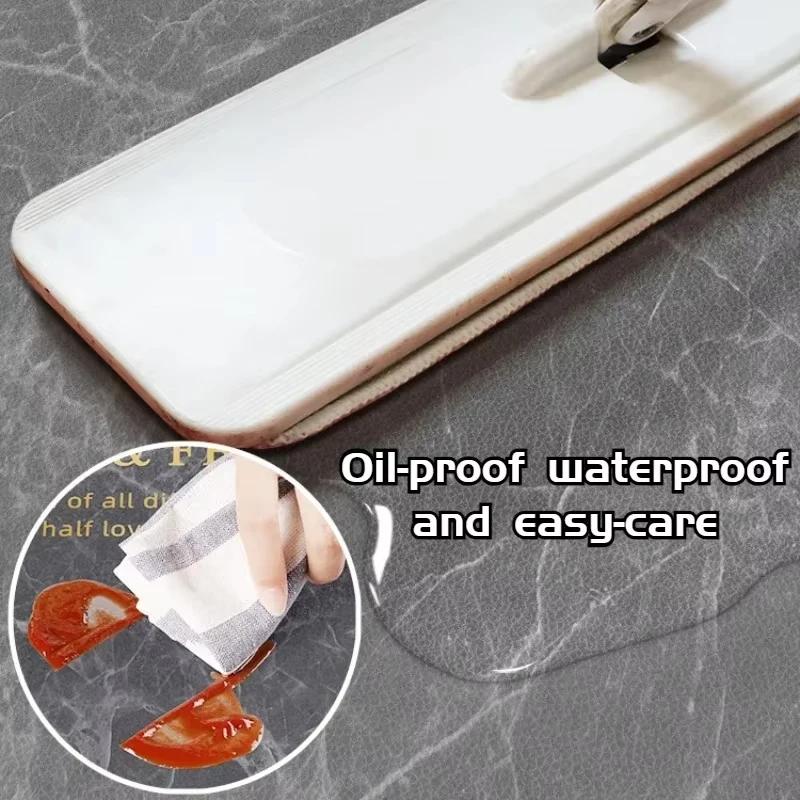 Kitchen Carpet Retro Pastoral Waterproof Anti-fouling Long Strip Floor Mat Non-slip Dirt-resistant Balcony Foot Mat Entrance Rug