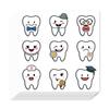 Self-Adhesive Paper Decorative Stickers for Party Decorative Presents Sealing Tooth 90x90mm Stickers: 25mm 9pcs/sheet