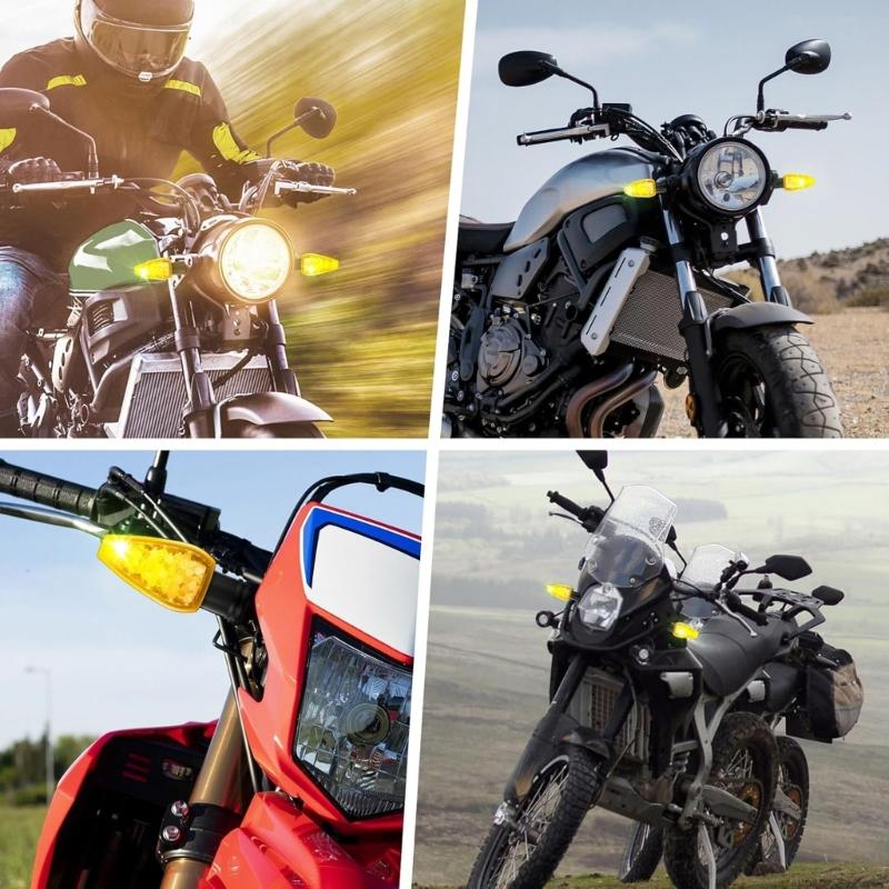 Motorcycle Signal Lamps Improved Visibility Broad 12V 1W Indicator Lights Blinkers Flasher Universal for Most Model