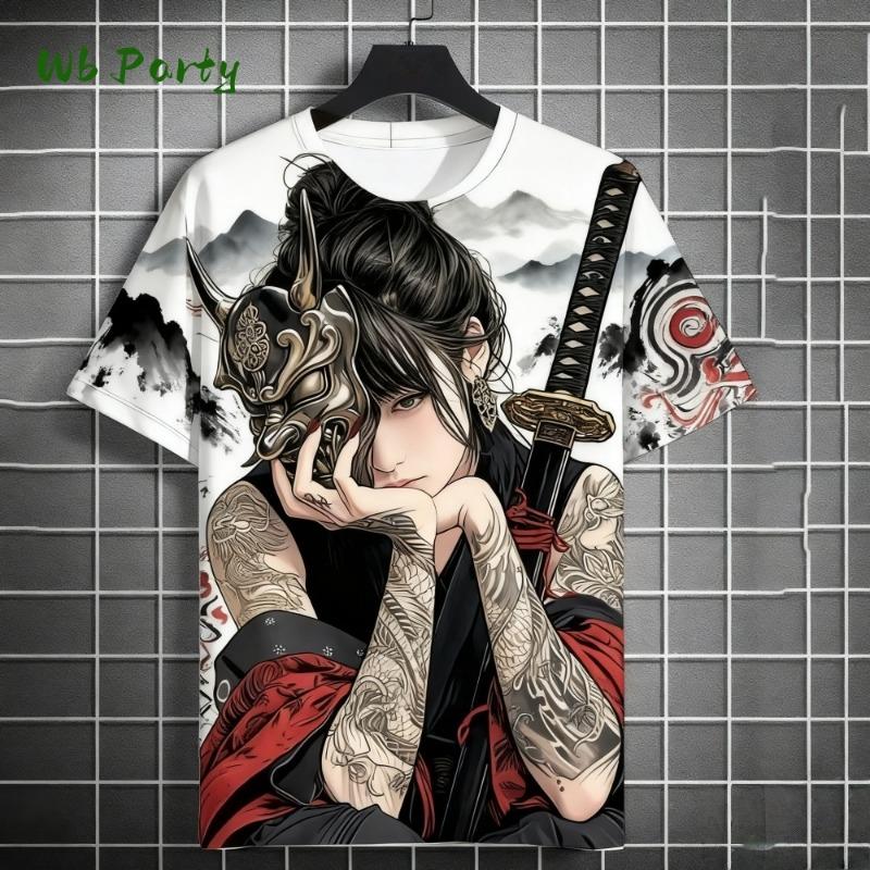 Manga Girl Print T-Shirt Japanese 3D Print Top Personality Anime
