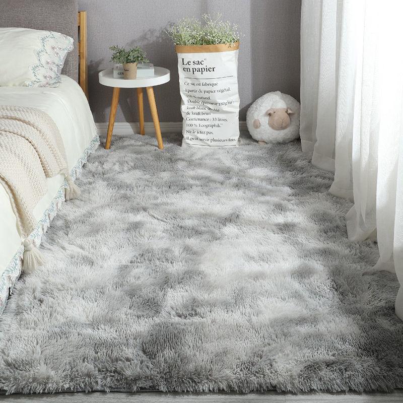 Colorful Tie-Dye Long-Haired Carpet: Bedroom Floor Mat, Doormat, Foot Mat, or Cat Mat Blanket