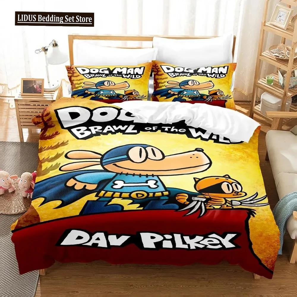 3D Print Cartoon Dog Man Bedding Set Boys Girls Twin Queen Size Duvet Cover Pillowcase Bed Boys Adult Fashion Home Textileextile