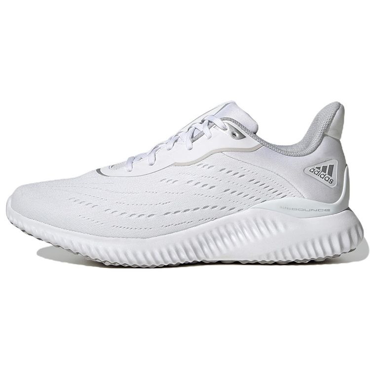 Adidas Alphabounce Comfortable Versatile Fabric Durable Breathable Low-Top Casual Running Shoes Unisex Sneakers White HR0606