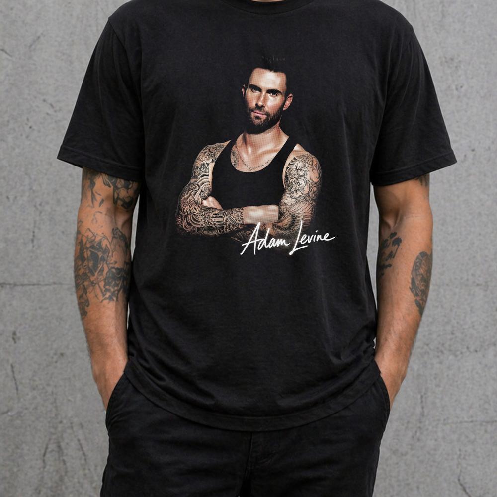Adam Levine T Shirt Tattoo Graphic Tee Maroon 5 Pop Music Adults Kids