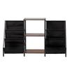 3-Tier Record Player Stand Metal Vinyl Record Stand Up To 280 Album Black