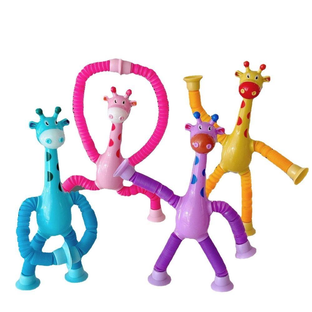 Suction Cup Stretchable Giraffe Toy Stretchable Educational Deformation Animal Fidget Play