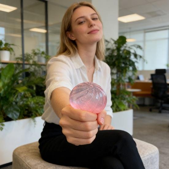 Hračka na úlevu od stresu v podobě pařené buchty Přenosná na cesty Pomalé vracení do původního tvaru Průhledná buchta Senzorická hračka pro děti i dospělé Měkký míček na úlevu od stresu Buchta Mačkací Štípací Fidget hračka