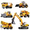 City technical Building Blocks MOC WheelLoader Car Heavy Mining Truck Crane DIY Engineering Excavator Bricks Toy For Children