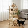 Wood Feline Climbing Structure Stable Base Multi Levels