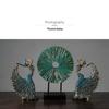 European Luxury Peacock Dancer Resin Ornament for Home and Wedding Decor