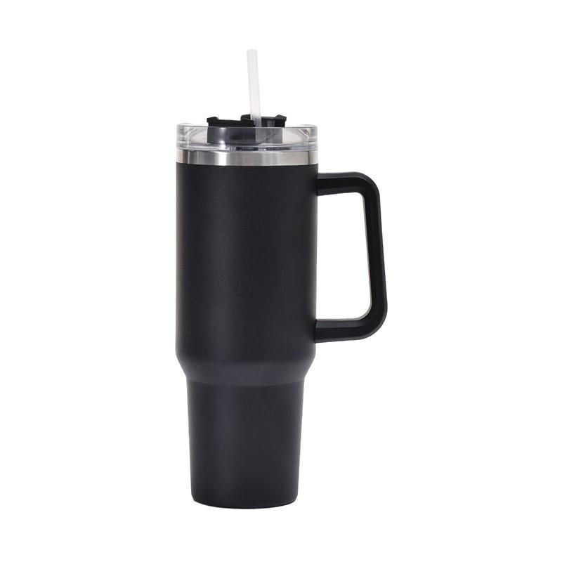 40oz Large Capacity 304 Stainless Steel Vacuum Flask with Handle and Straw