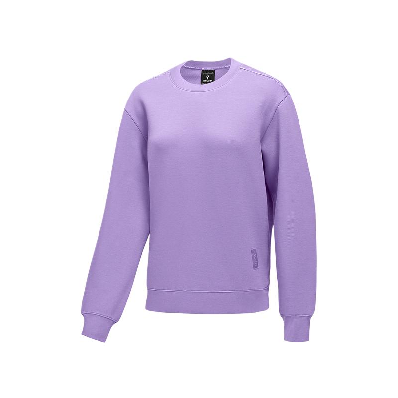 Skechers Round Neck Breathable Soft Long Sleeve Sweatshirt Women tops White Purple P125W017-049Y S