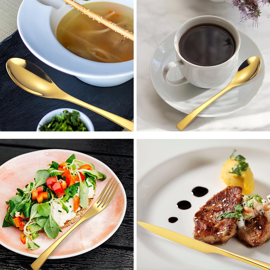 430 Stainless Steel Cutlery Set 4 Piece Set Hotel Restaurant Supplies Steak Home Creative Knife Fork and Spoon Gift Box