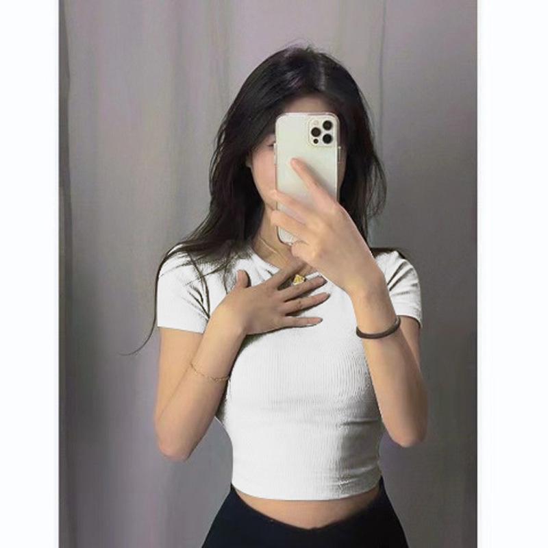 Summer Sweetheart Short-Sleeve Crop Top - Slim Fit Trendy Women’s T-Shirt