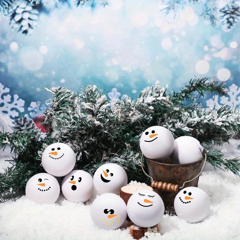 10pcs Party Favors Pack  Christmas Snowmen Balls Toys:Festive Ornaments, Festive Crafts,Holiday Shoppers, Family Celebrations