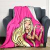 1Pc Barbie'S Heartfelt Gesture Blanket Soft Throw Blanket For Home Bedroom Bed Sofa Travel Office Solid Christmas Blanket