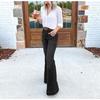 Women's New Thin Section of High-waisted Slightly Elastic Wide-legged Long Leg Jeans