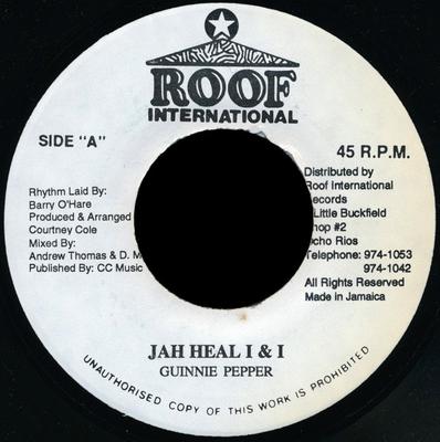 7-Zoll Schallplatte GINNIE PEPPER - Jah Heal I & I NONE Roof Internatio Jamaika Reggae, Ska & Dub Gebraucht