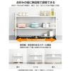 TKUIN Conro Rack Width Adjustable 4370cm 2-Tier Height 8 Levels Compatible Gas IH Stoves Back Stove Gap (White)