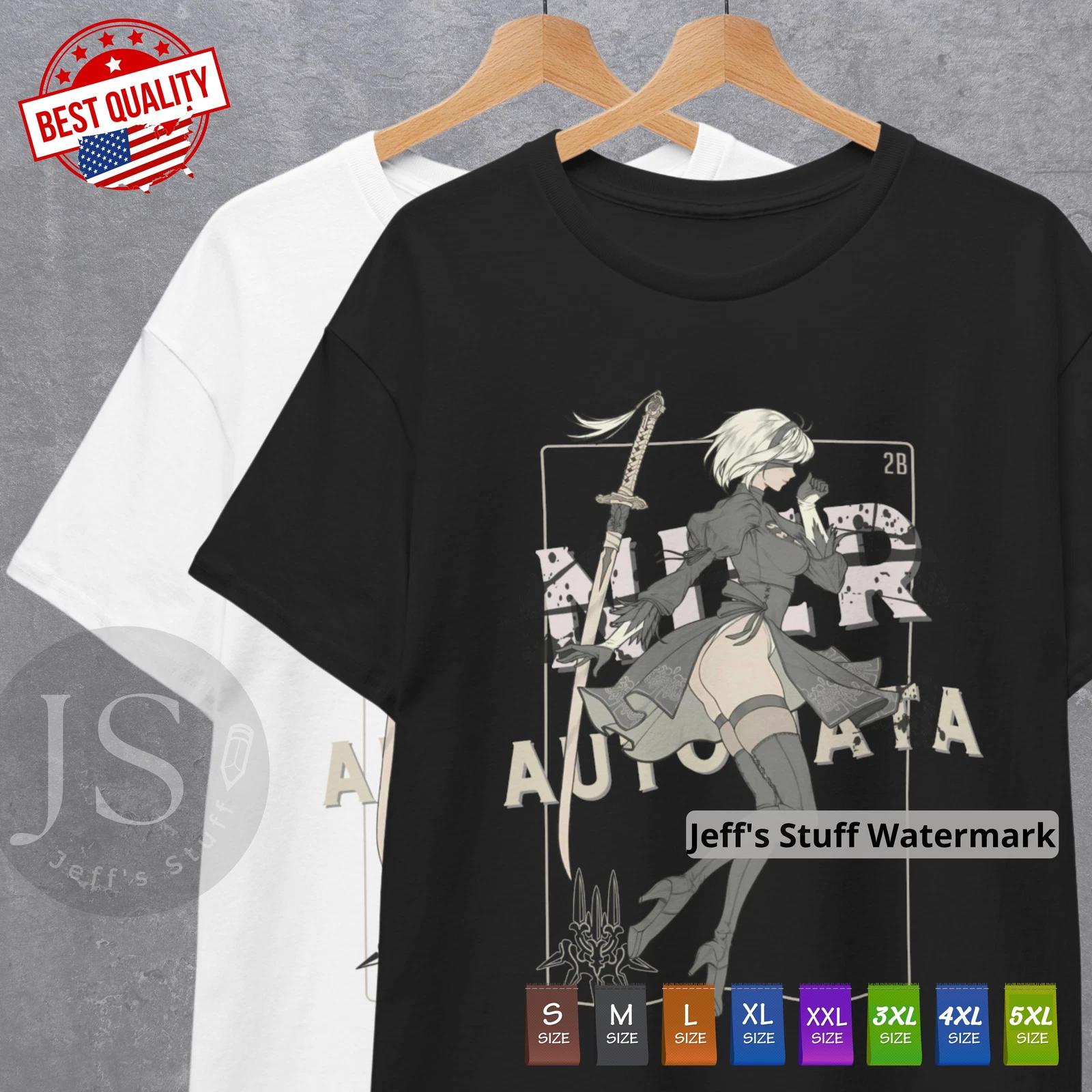 

2B Nier Automata T shirt Japanese Anime shirt Cosplay Game Tee Ps4 Manga Ecchi 4XL