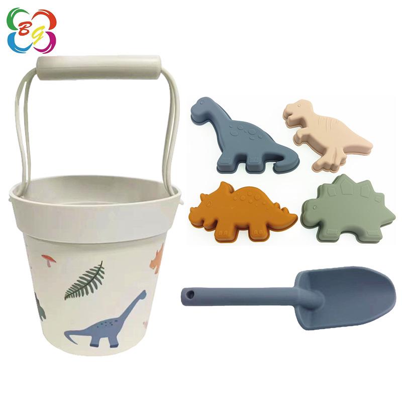 Outdoor Parent-Child Interactive Silicone Beach Bucket Set – Baby Sand, Water, and Snow Play Tools