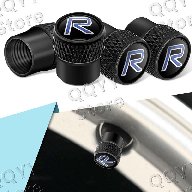 R Design Logo Auto Velg Band Klepjes Bandstam Luchtstof Kappen Voor Volvo V40 V60 V90 XC40 XC60 XC90 C30 C70 S40 S60 4 stuks