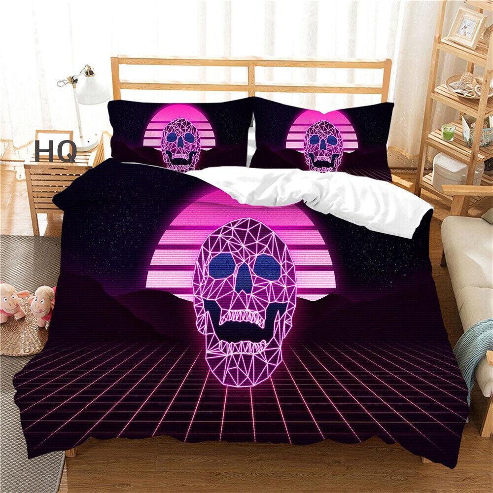 Skull Printing Duvet Cover Youth Bedroom Decor Bedding Suit Comforter Cover