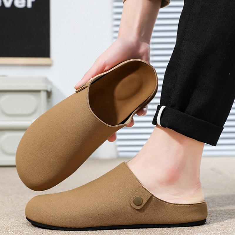 2025 New Men's Half-slip Versatile Fashion Slip-on Slippers Outdoor Comfortable Soft-soled Casual Shoes Designer Men's Slippers