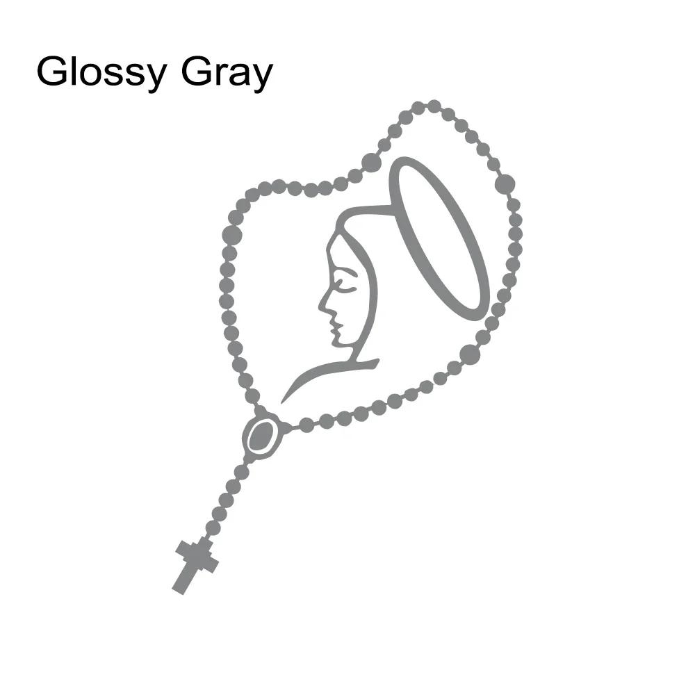Car Sticker Creative Rosary Virgin Mary Fatima Vinyl Decal Waterproof DIY Body Window Door Car Exterior Decoration Accessories