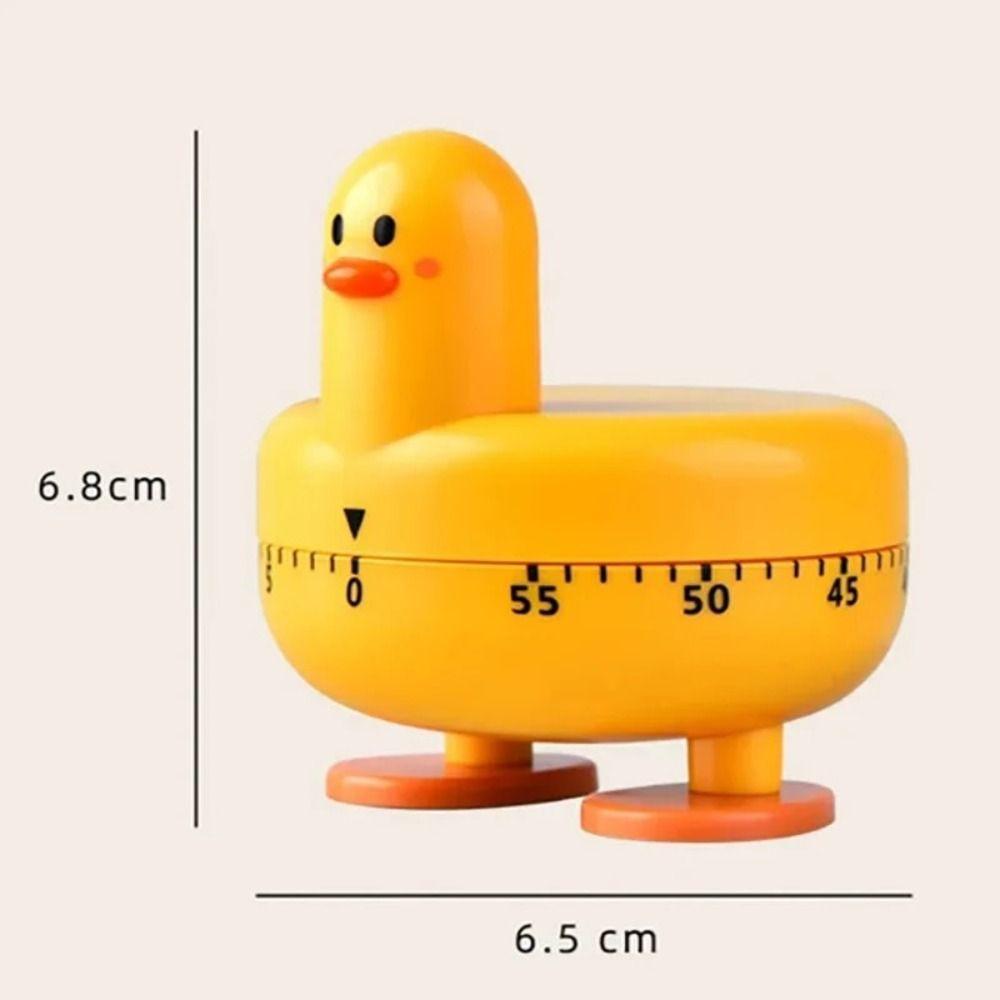 Duck Shaped Kitchen Timer No Battery Beauty Time Tool Mechanical Alarm Skincare Beauty Care