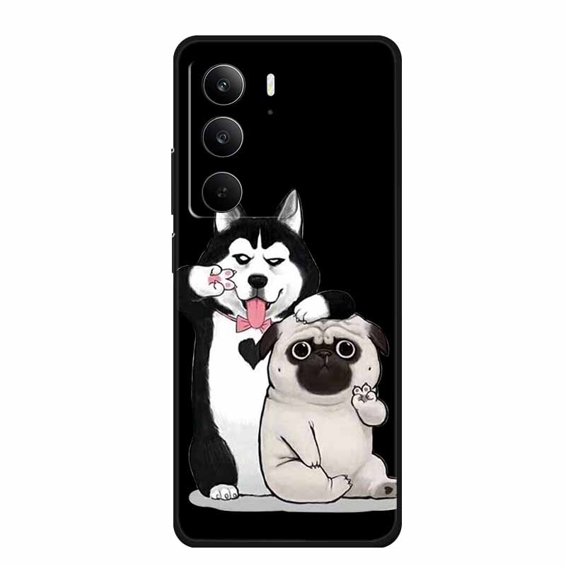 For Realme Narzo 80 Lite 5G Case Narzo80 Lite Coque Cartoon Cat TPU Black Silicone Soft Phone Case For Realme Narzo 80Lite Funda