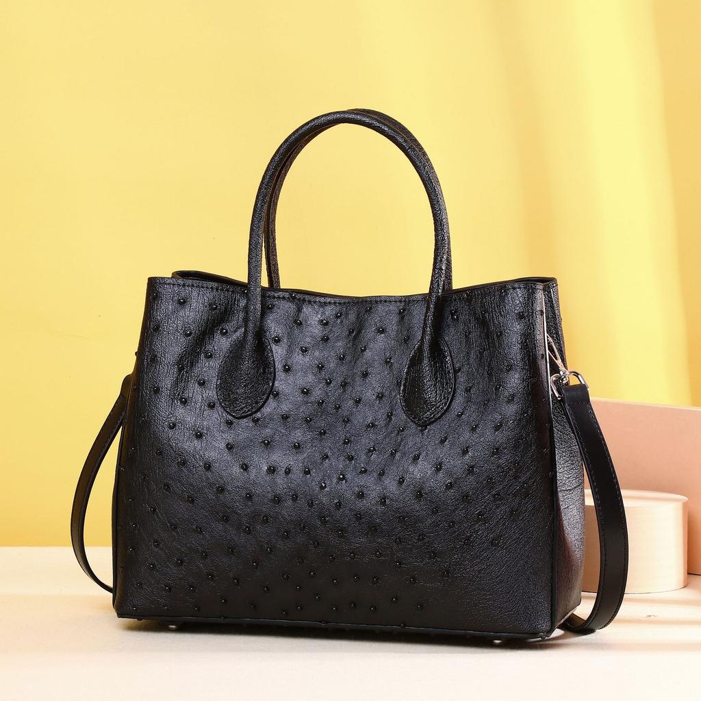 Ostrich-patterned Ladies' Handbag, Classic Garden Bag, High-end Women's Bag, Large-capacity Single-shoulder Crossbody Bag